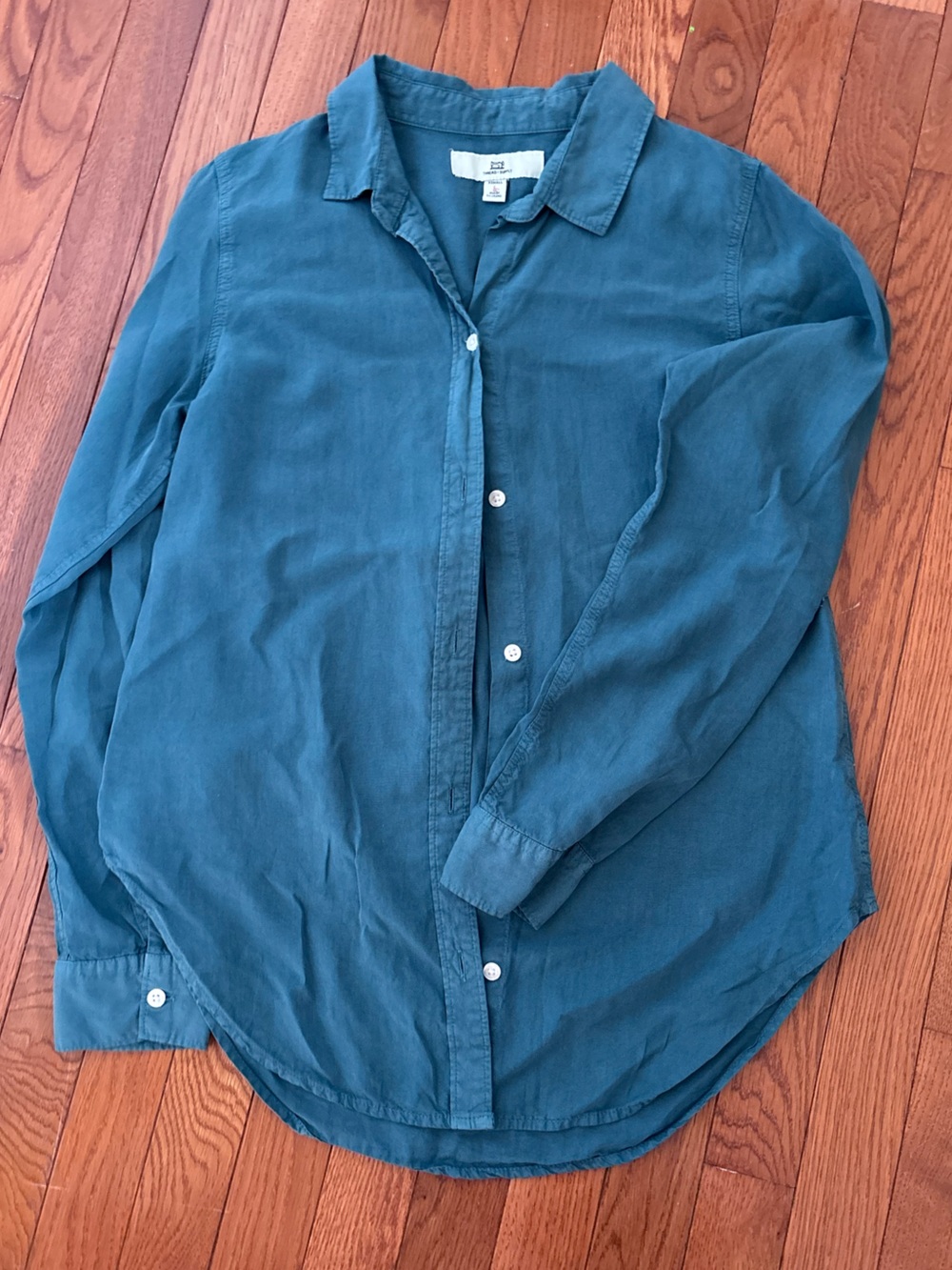 Thread & Supply blue/green Long-Sleeve Button-Down Shirt